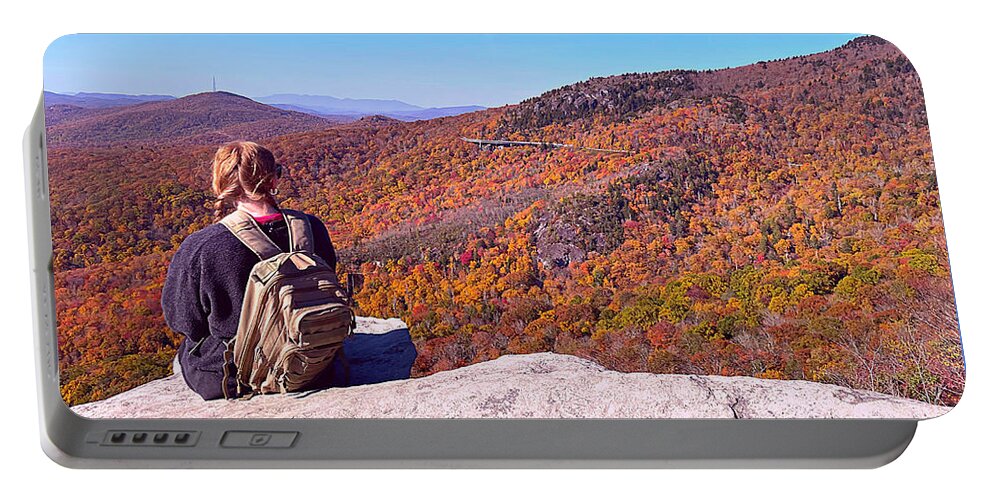 Blue Ridge Parkway Portable Battery Charger featuring the photograph Hiker in Heaven by Lee Darnell