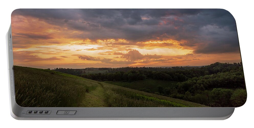 Trexler Portable Battery Charger featuring the photograph Hillside Sunset by Jason Fink