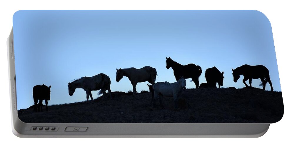 Western Art Portable Battery Charger featuring the photograph Hilltop Soiree by Alden White Ballard