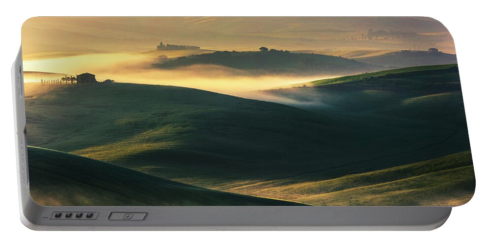 Italy Portable Battery Charger featuring the photograph Hilly Tuscany Valley by Evgeni Dinev