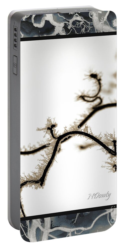 Hoar Frost On Mystic Tree Portable Battery Charger featuring the photograph Hoar Frost on Mystic Tree by Natalie Dowty