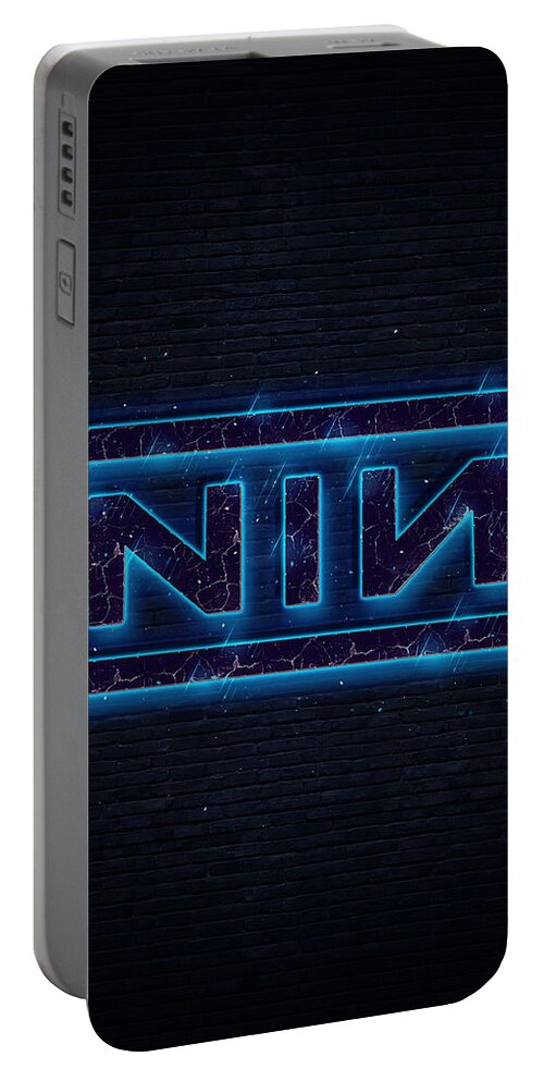 Hobby Portable Battery Charger featuring the digital art Hobby Dance Nine Inch Nails by Towery Hill