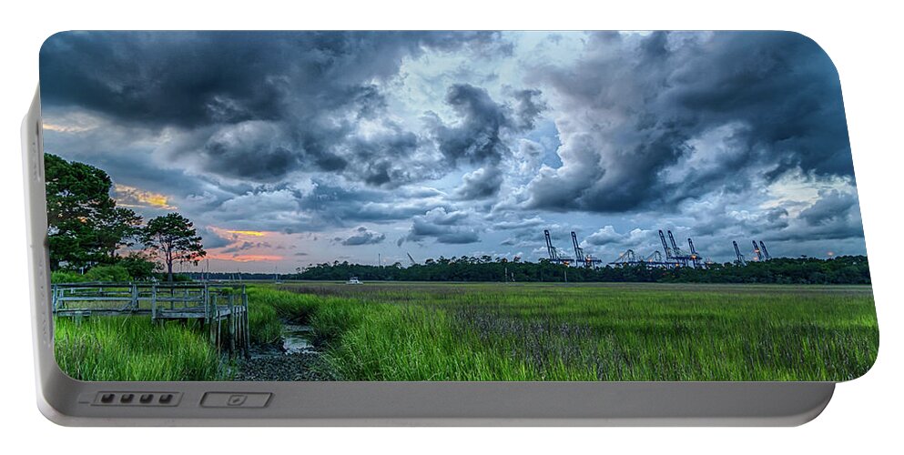  Portable Battery Charger featuring the photograph Hobcaw Storm by Jim Miller
