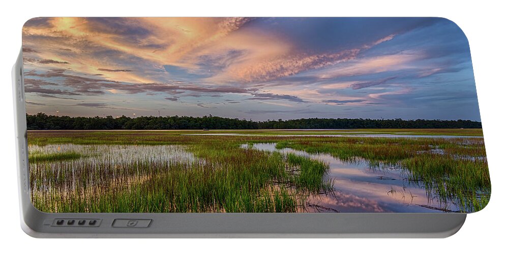  Portable Battery Charger featuring the photograph Hobcaw Sunrise by Jim Miller