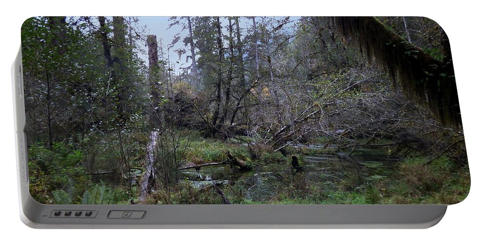 Hoh Rainforest Portable Battery Charger featuring the photograph Hoh Rainforest - Marsh by Charles Robinson