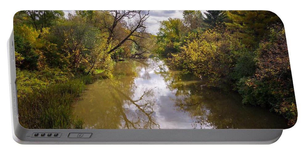Autumn Portable Battery Charger featuring the photograph Holland River in Autumn by Stephen Sloan
