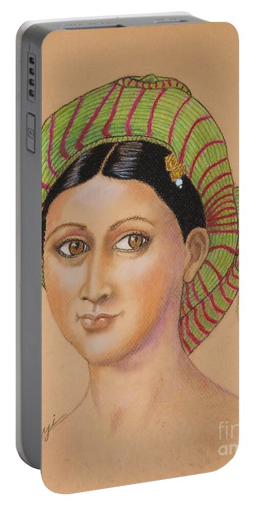 Raphael Portable Battery Charger featuring the drawing Homage to Raphael by Jayne Somogy