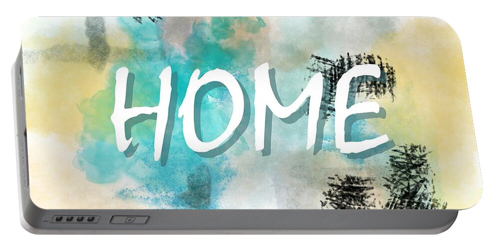 Home Sweet Home Portable Battery Charger featuring the digital art Home Sweet Home Abstract 68 by Lucie Dumas