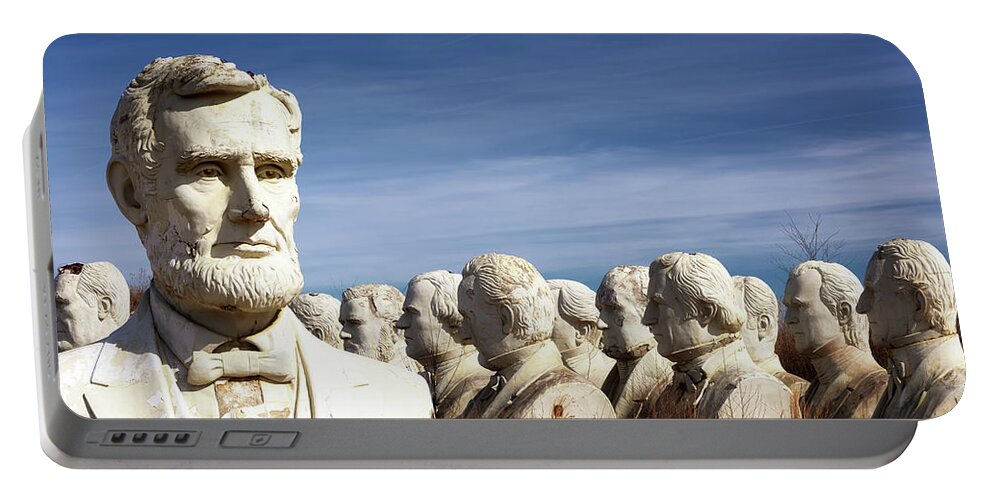 Virginia Portable Battery Charger featuring the photograph Honest Abe by Susan Rissi Tregoning
