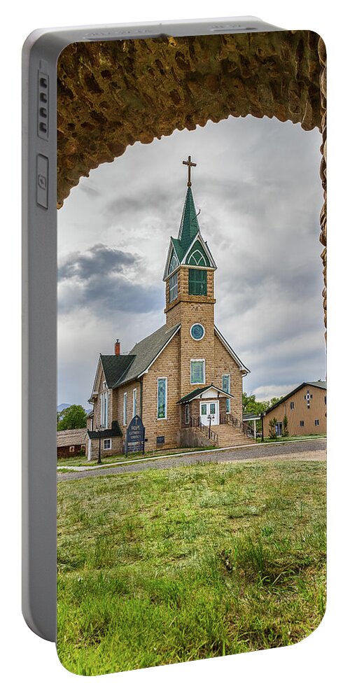 2020 Portable Battery Charger featuring the photograph Hope Lutheran Church, Westcliffe, CO by Tim Stanley