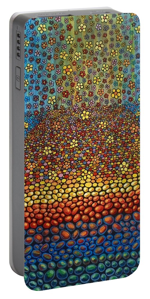 Hope Portable Battery Charger featuring the painting Hope Rises by Mindy Huntress