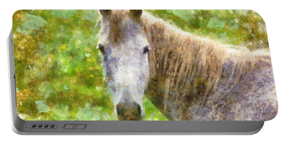 Horse Portable Battery Charger featuring the painting Horse by Alexa Szlavics