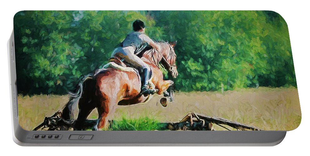 Horse Portable Battery Charger featuring the photograph Horses 020 by Mike Penney