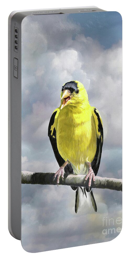 Bird Portable Battery Charger featuring the digital art Hot And Bothered by Lois Bryan