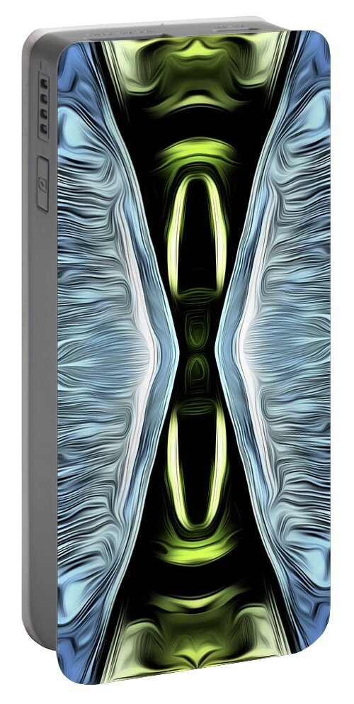 Abstract Art Portable Battery Charger featuring the digital art Hourglass Abstract by Ronald Mills