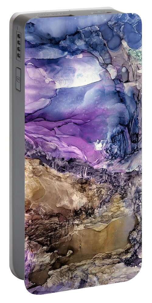 Soft Portable Battery Charger featuring the painting How you look at it by Angela Marinari