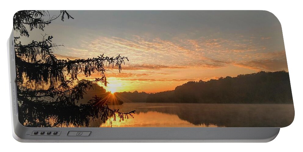  Portable Battery Charger featuring the photograph Hudson Springs Park Sunrise by Brad Nellis
