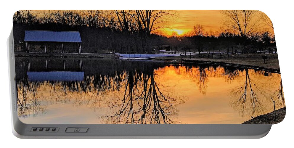  Portable Battery Charger featuring the photograph Hudson Springs Park Sunset by Brad Nellis