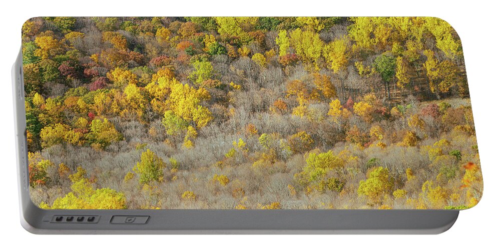 Fall Portable Battery Charger featuring the photograph Hudson Valley Autumn Mountain Top by Auden Johnson