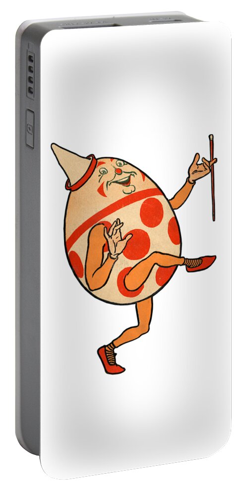 Humpty Dumpty Portable Battery Charger featuring the digital art Humpty Dumpty by Madame Memento