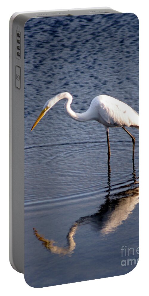 Great Egret Portable Battery Charger featuring the photograph Hunter by Hilda Wagner