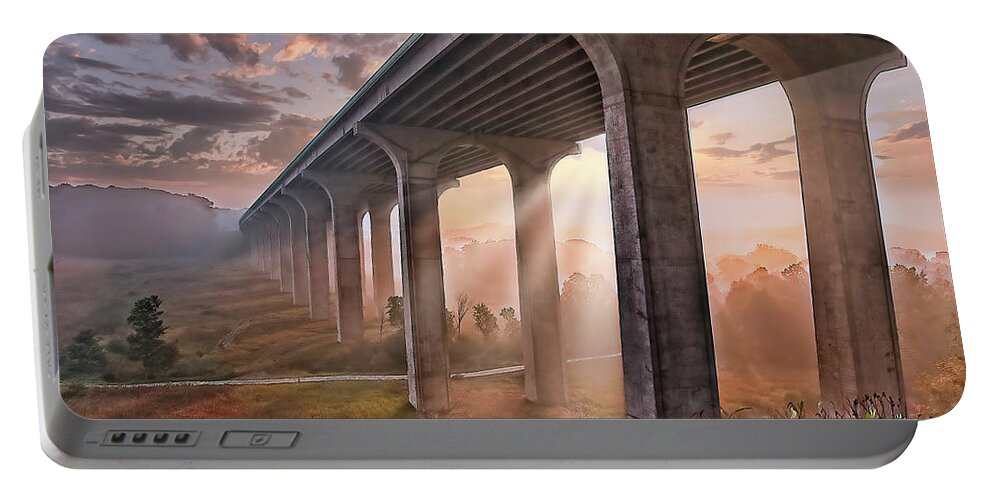 Cuyahoga Valley National Park Portable Battery Charger featuring the photograph I-80 Cuyahoga Valley National Park Sunrise by Marcia Colelli