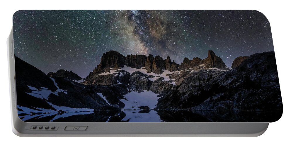 Landscape Portable Battery Charger featuring the photograph Iceberg Lake Night Sky by Romeo Victor