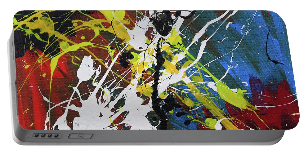  Portable Battery Charger featuring the painting Ictus by Embrace The Matrix
