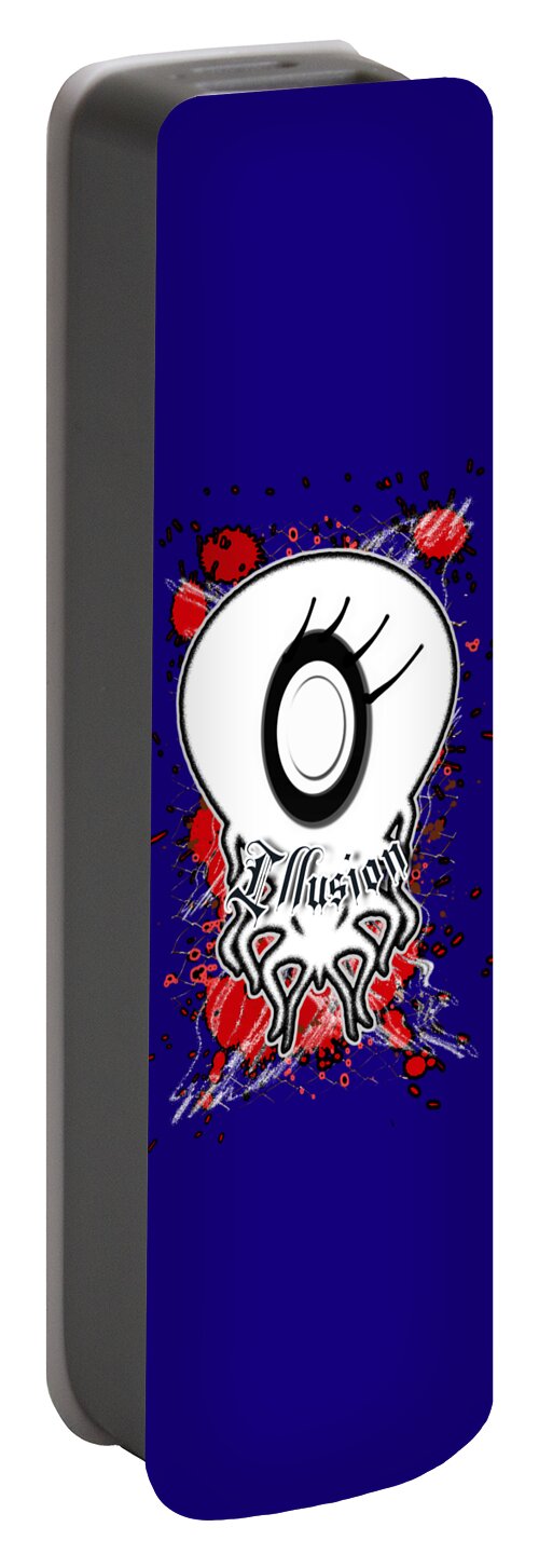 Illusion Portable Battery Charger featuring the digital art Illusion a Floater Spy Ghost Impression Ghost Hunt Halloween by Delynn Addams