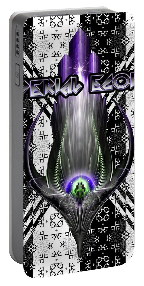 Mirror Portable Battery Charger featuring the digital art Imperial Ecode Graphics Design by Rolando Burbon