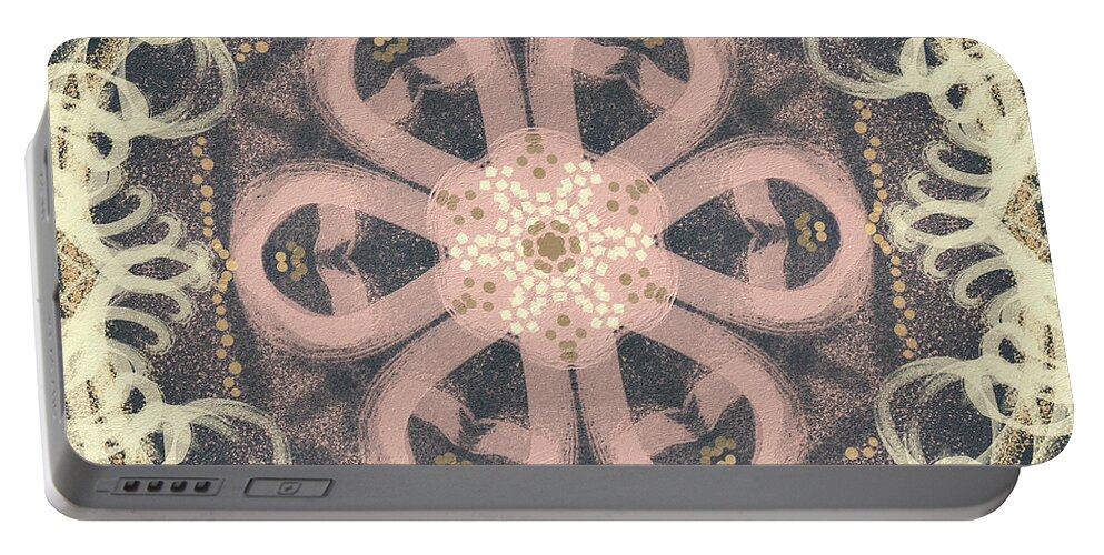 Abstract Portable Battery Charger featuring the digital art Improvisation 2201 by Bentley Davis