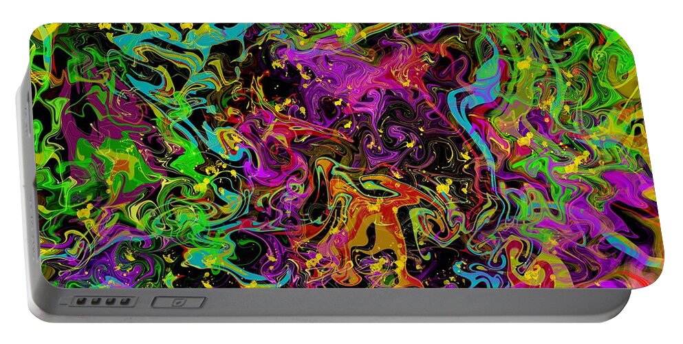Swirl Portable Battery Charger featuring the digital art In the Blink of an Eye by Susan Fielder