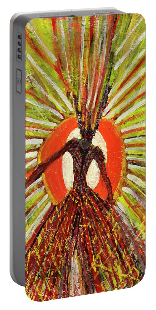 In The Sun Portable Battery Charger featuring the painting In the Light of the Sun by Tessa Evette
