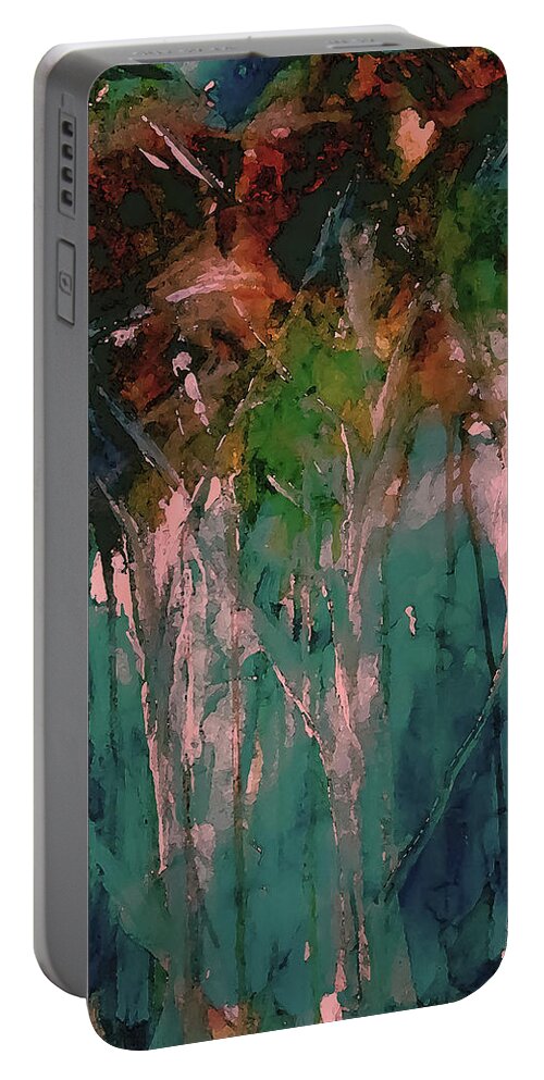 Woodland Portable Battery Charger featuring the painting In The Woodland Area by Lisa Kaiser
