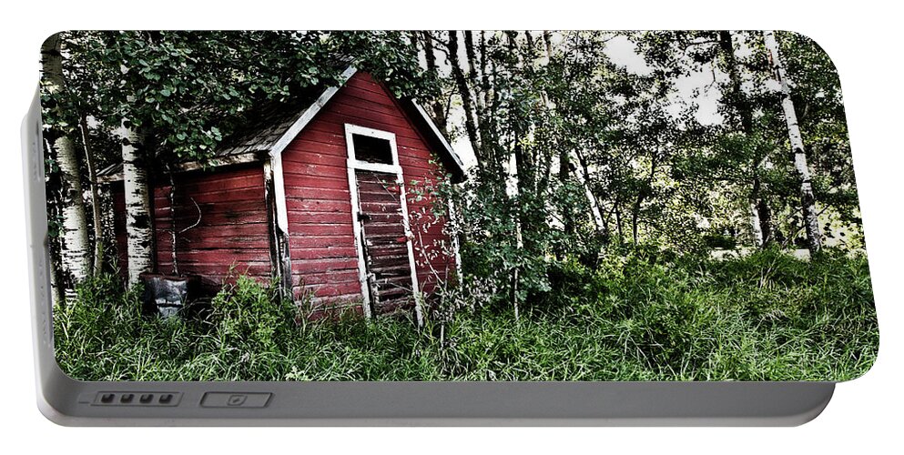 Barn Portable Battery Charger featuring the photograph In The Woods by Carmen Kern
