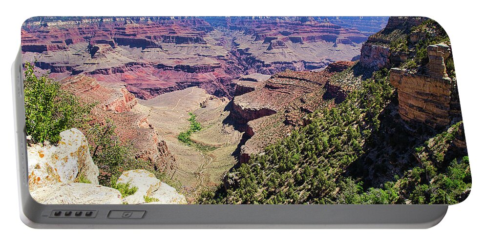 Grand Canyon Portable Battery Charger featuring the photograph Indian Gardens by Segura Shaw Photography