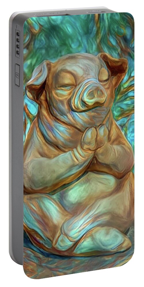 Meditating Portable Battery Charger featuring the digital art Infinite Potential by Artistic Mystic