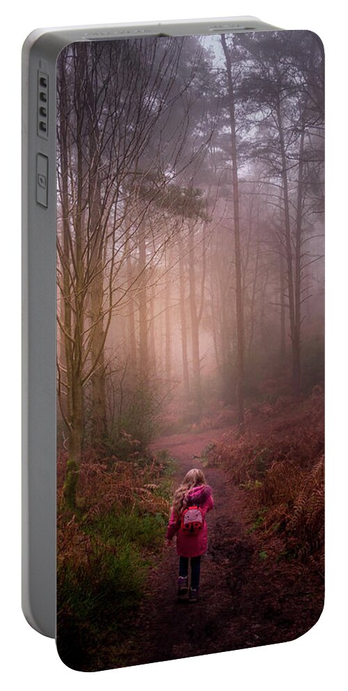 Woods Portable Battery Charger featuring the photograph Into the woods by Chris Boulton
