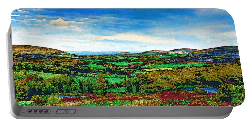 Ireland Portable Battery Charger featuring the photograph Ireland Landscape by Jeff Breiman