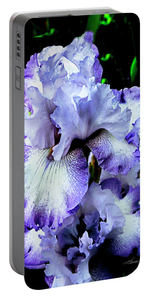 Color Portable Battery Charger featuring the photograph Iris Profusion 2 by Alan Hausenflock