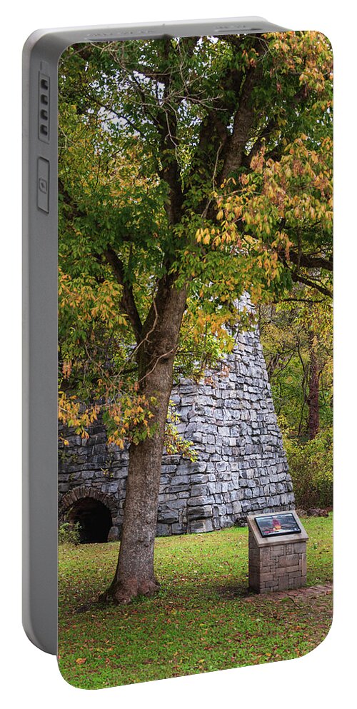 Structure Portable Battery Charger featuring the photograph Iron Furnace by Grant Twiss