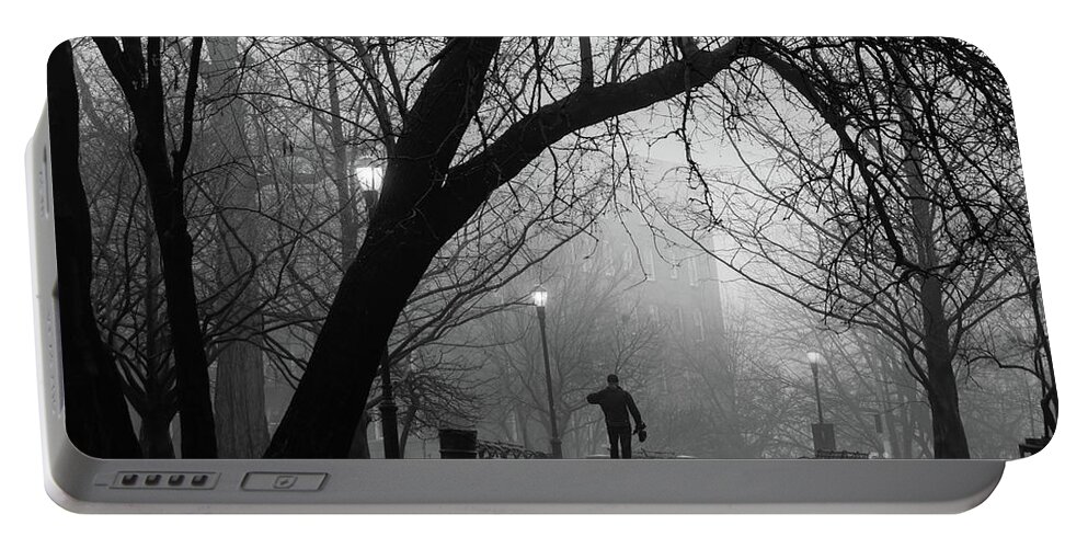 Isham Park Portable Battery Charger featuring the photograph Isham Park, Fog by Cole Thompson