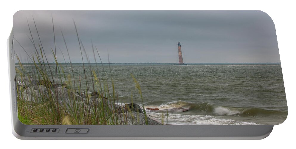 Morris Island Lighthouse Portable Battery Charger featuring the photograph Island Life - Southern Style by Dale Powell