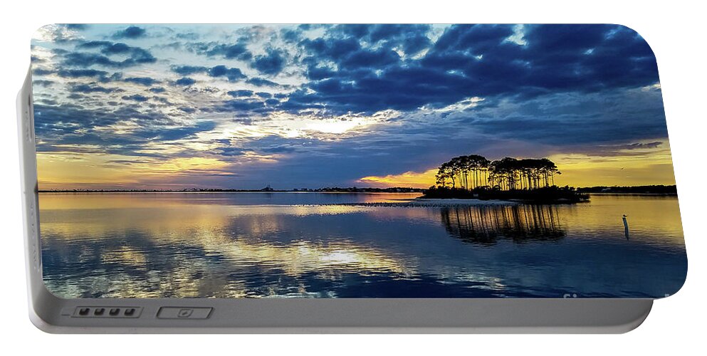 Island Portable Battery Charger featuring the photograph Island Sunset, Perdido Key, Florida by Beachtown Views