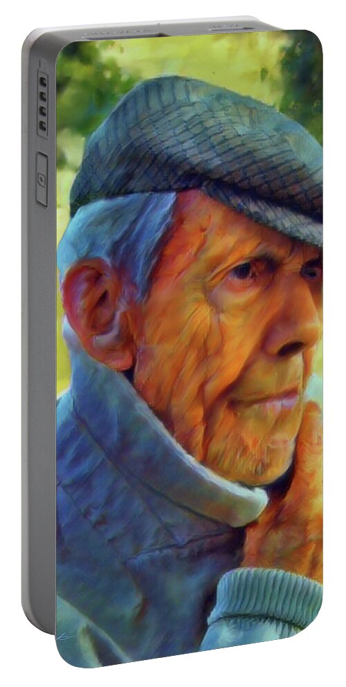 Traditions Portable Battery Charger featuring the painting Italian Elder by Joel Smith