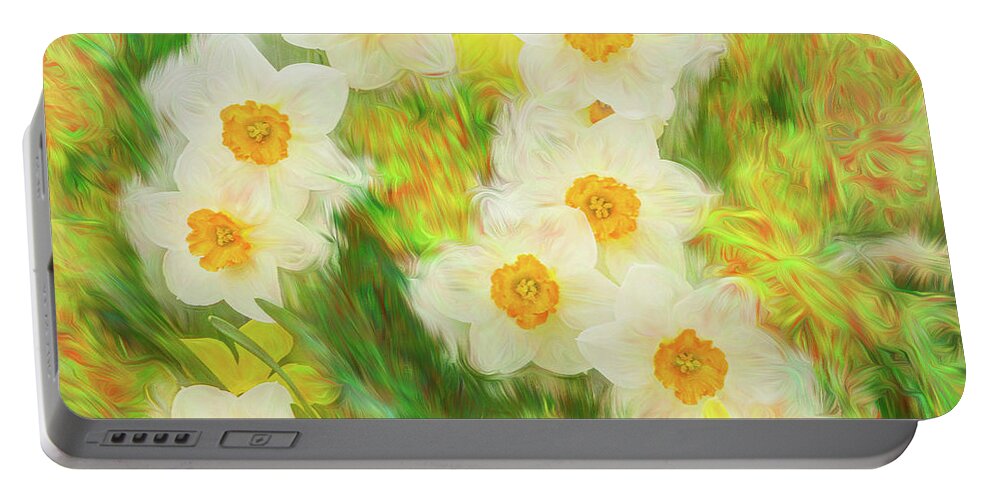 Daffodils Portable Battery Charger featuring the photograph It's Almost Spring by Marilyn Cornwell