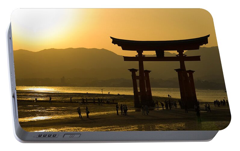 Japan Sunset Portable Battery Charger featuring the photograph Itsukushima Shinto Shrine by Sebastian Musial