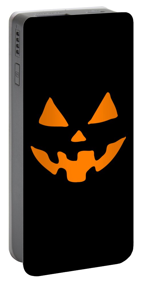Halloween Portable Battery Charger featuring the digital art Jack-O-Lantern Pumpkin Halloween by Flippin Sweet Gear