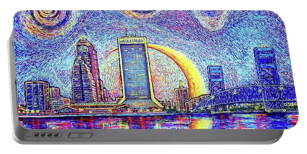Jax.fla Portable Battery Charger featuring the painting Jax.fla.#3 by Viktor Lazarev
