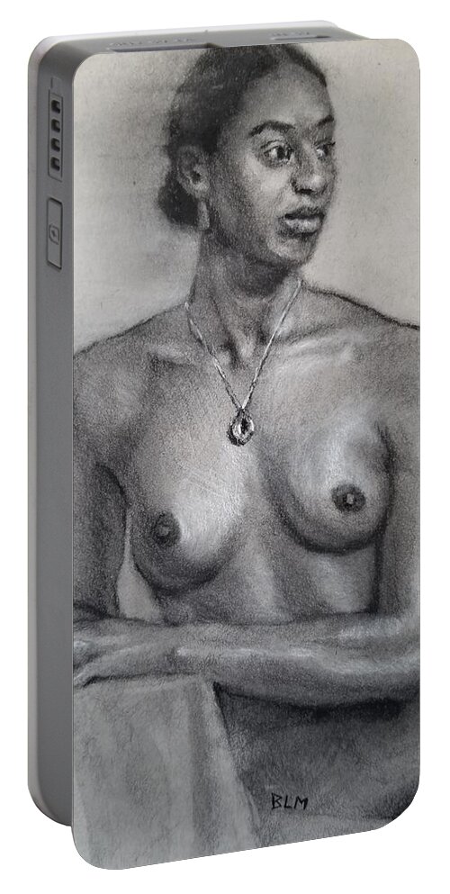  Portable Battery Charger featuring the painting Jazmine by Jeff Dickson
